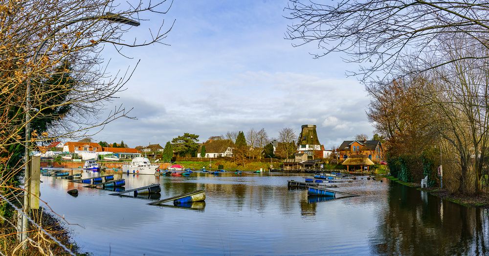OsterholzScharmbeck Hafen Hochwasser Foto & Bild dokumentation