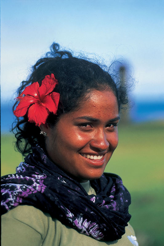 Osterinsel, Rapanui Frau