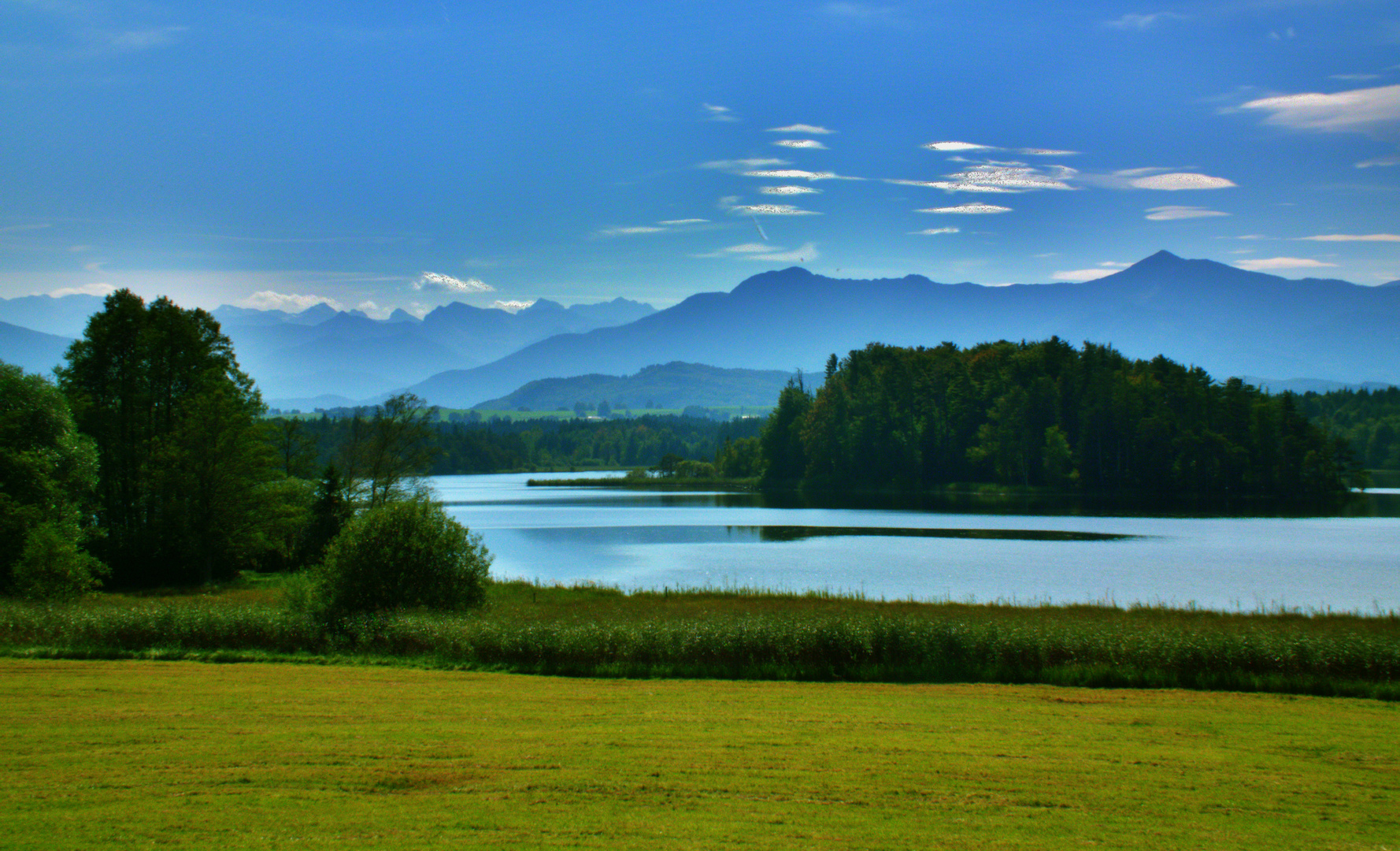 Osterseen mit Alpenpanorama