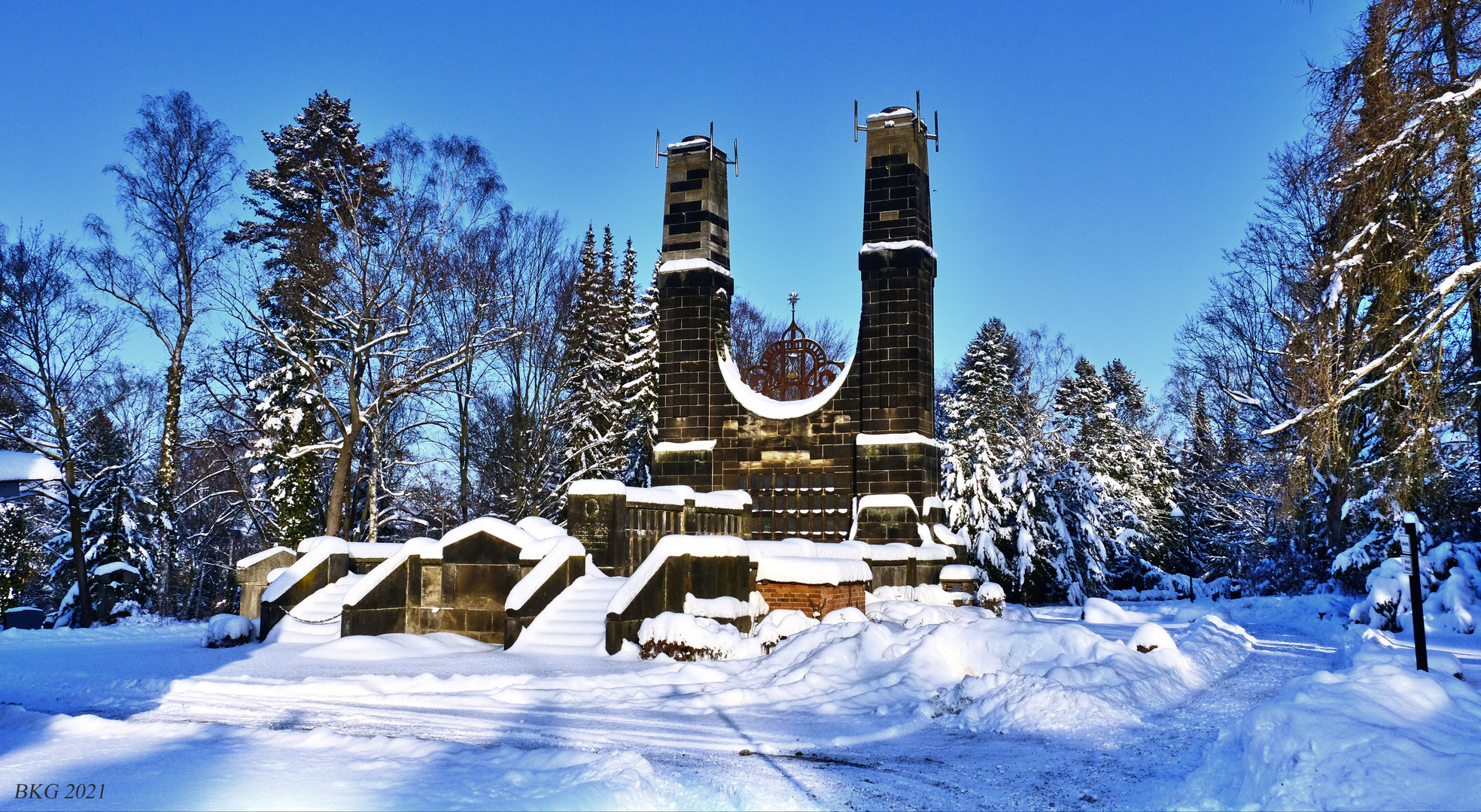 Ostfriedhof im Winter