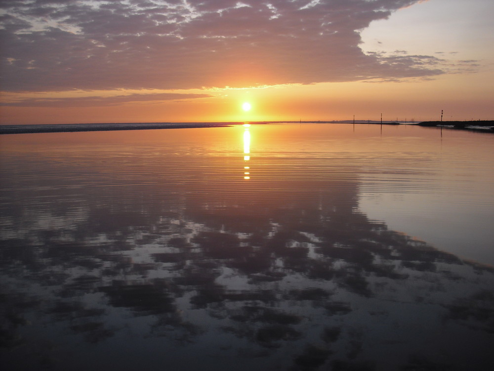 Ostfriesisches Wattenmeer im Abendlicht