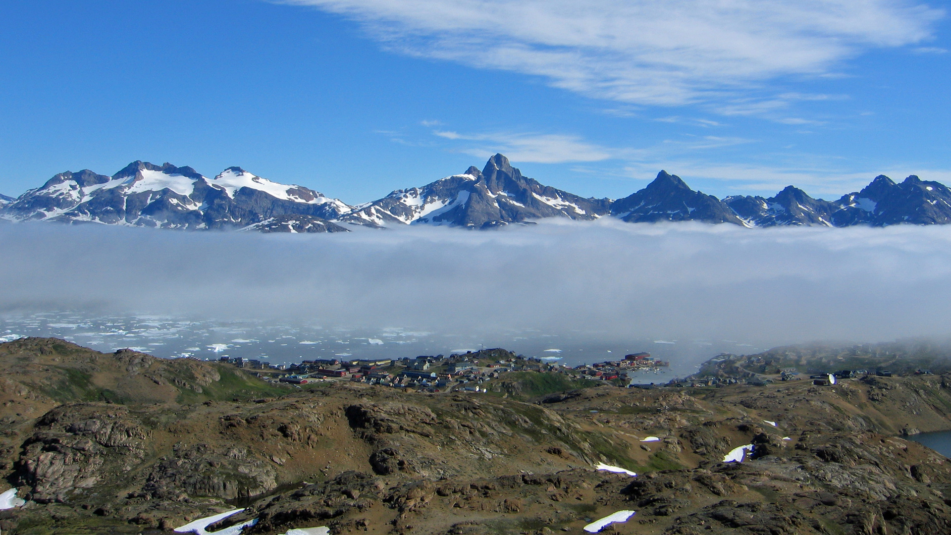 Ostgrönland Blick auf Tasiilaq