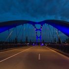 Osthafenbrücke bei Nacht zur Luminale 2014