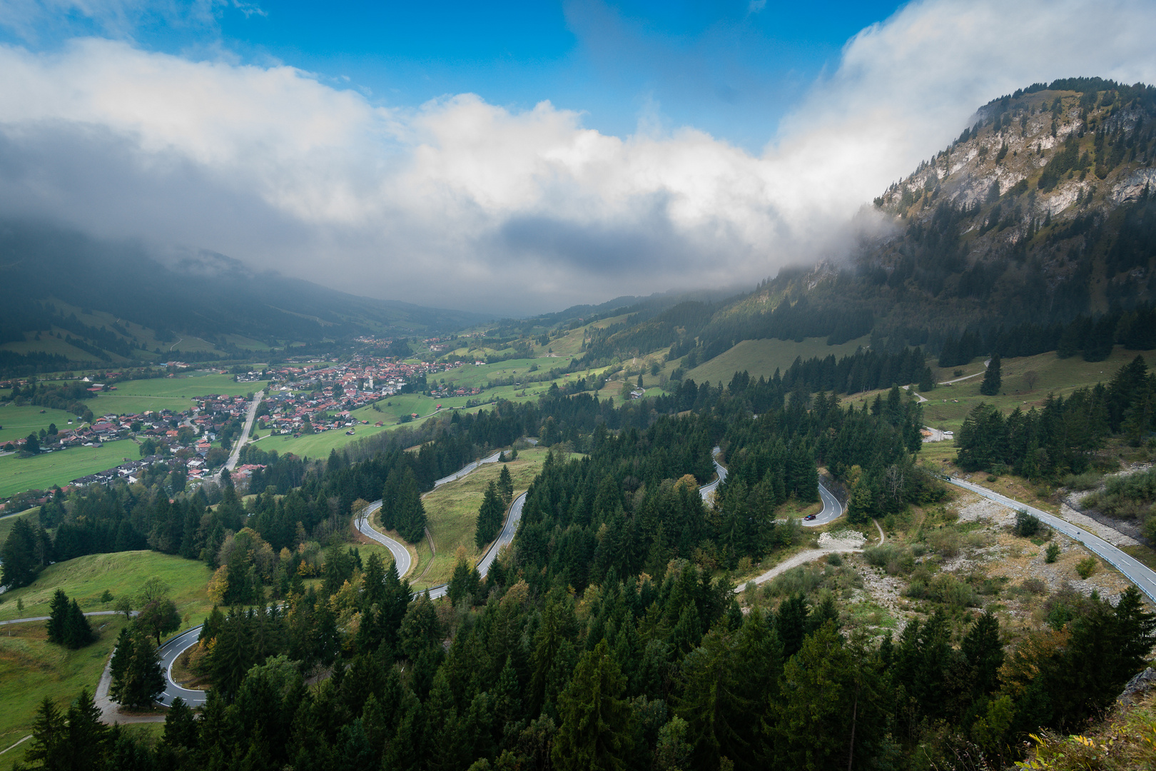 Ostrachtal mit Bad Hindelang und Jochpass