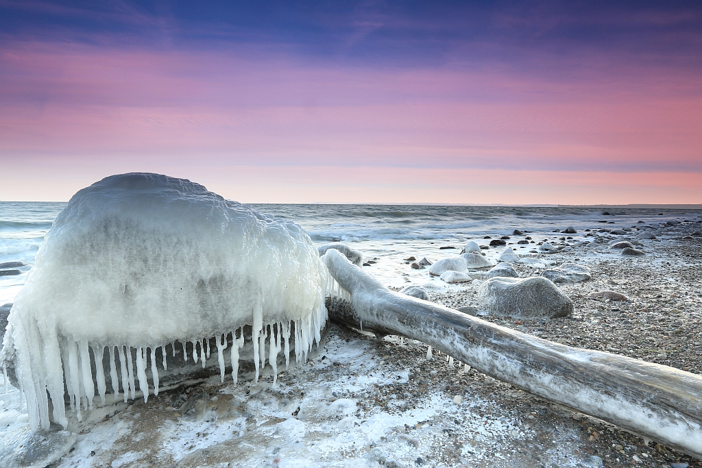 Ostsee Eis Brodtner Ufer