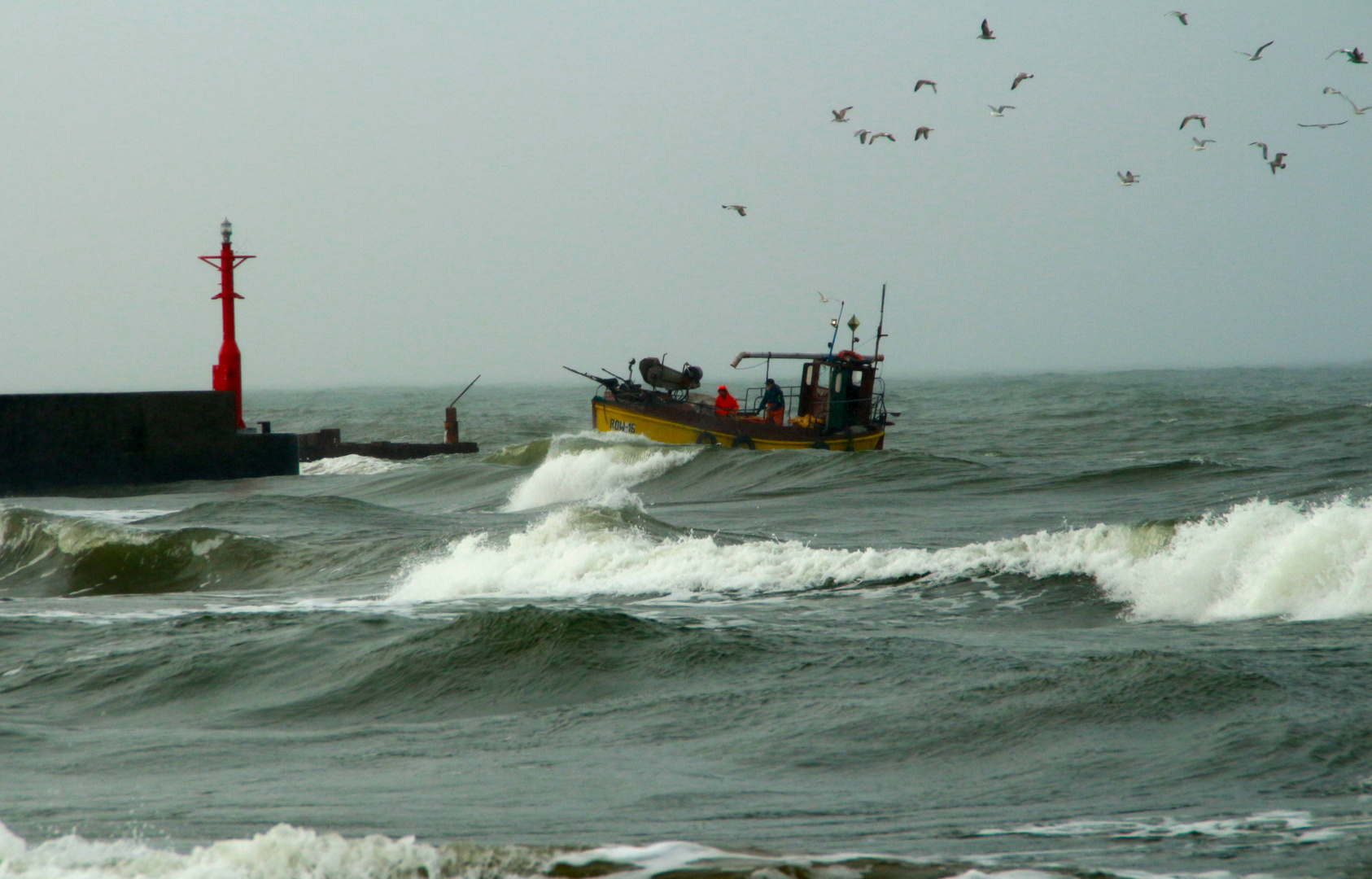 Ostsee in Rowy am Hafen 