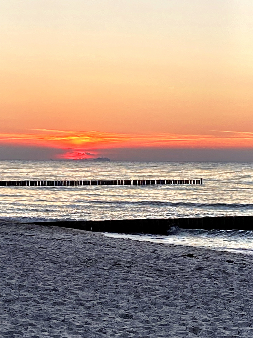 ostsee sag gute nacht zu sonne