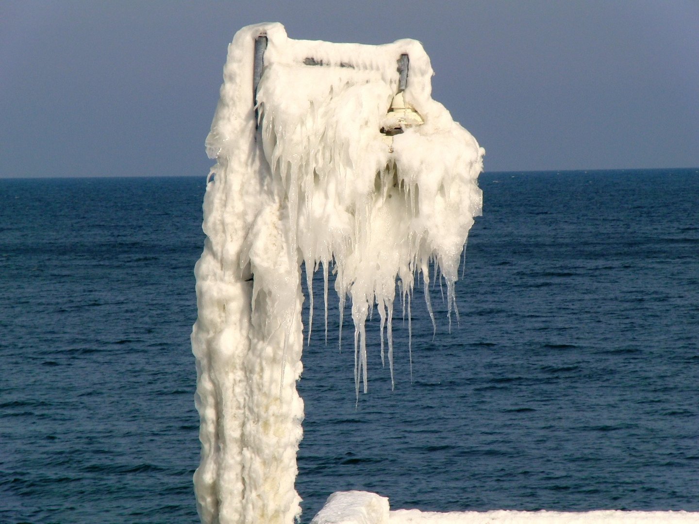 Ostsee und Schnee, Eis, Kälte