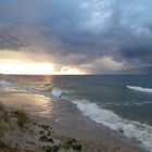 Ostseeküste auf dem Darß kurz vor einem Regenguß