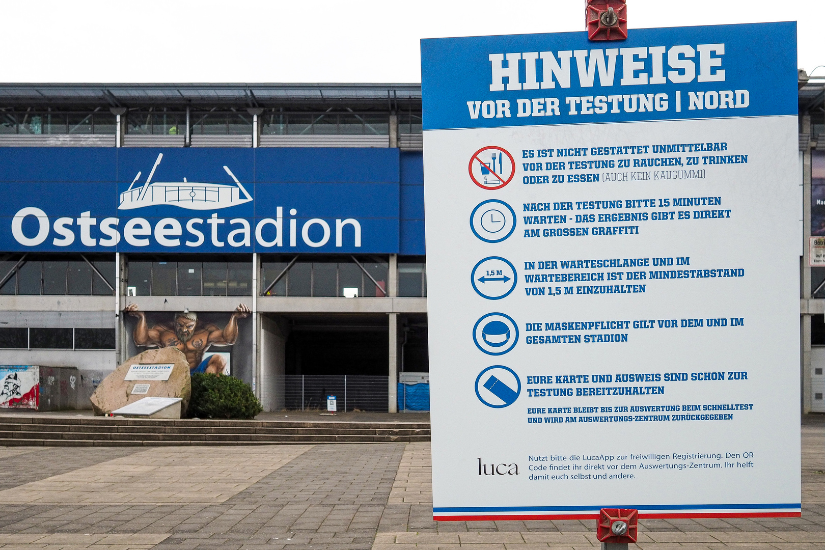 Ostseestadion mit 777 Zuschauern