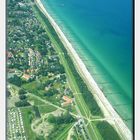 Ostseestrand im Flug