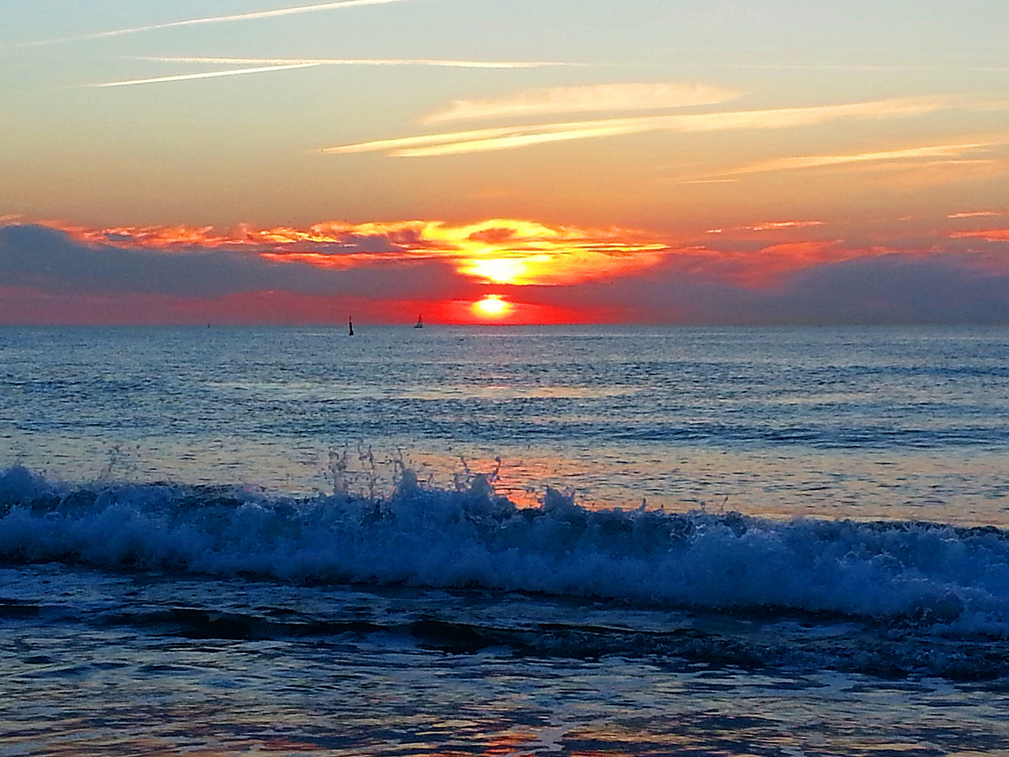 Ostsse-Rauschen bei Sonnenuntergang