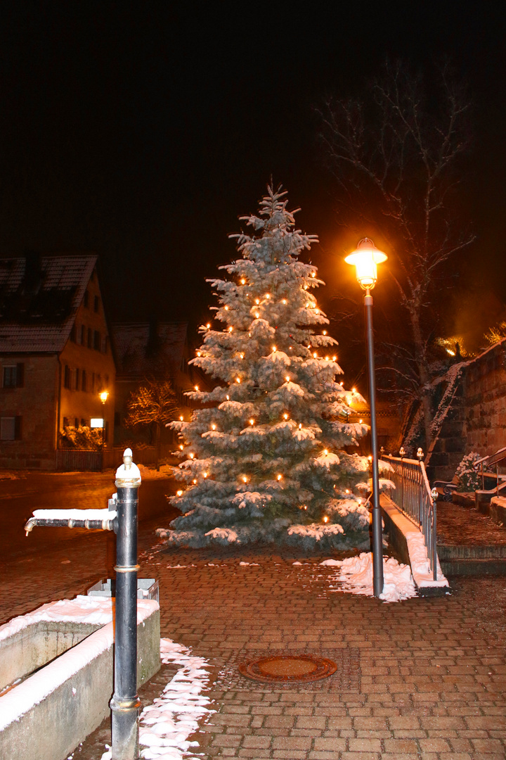 Ottensoos, Weihnachten, Schnee, Franken, Nürnberger Land, Ortsmitte