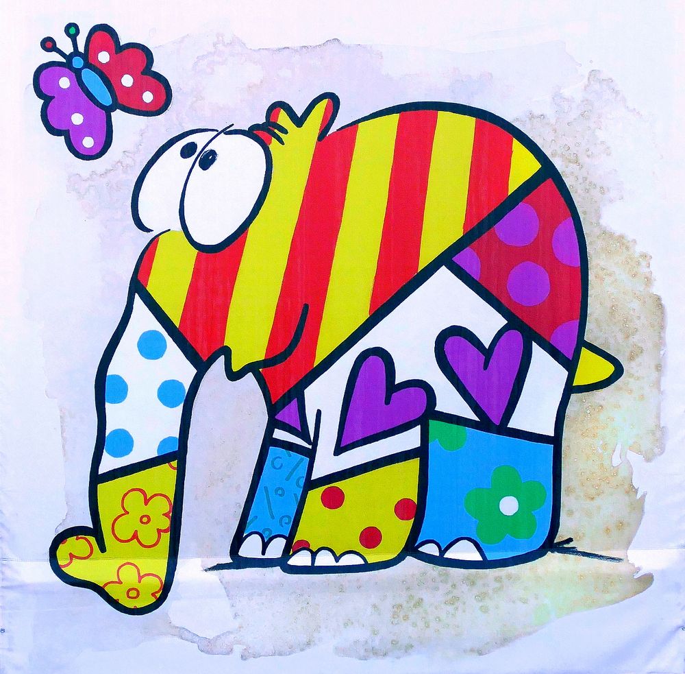 Ottifant mit Schmetterling