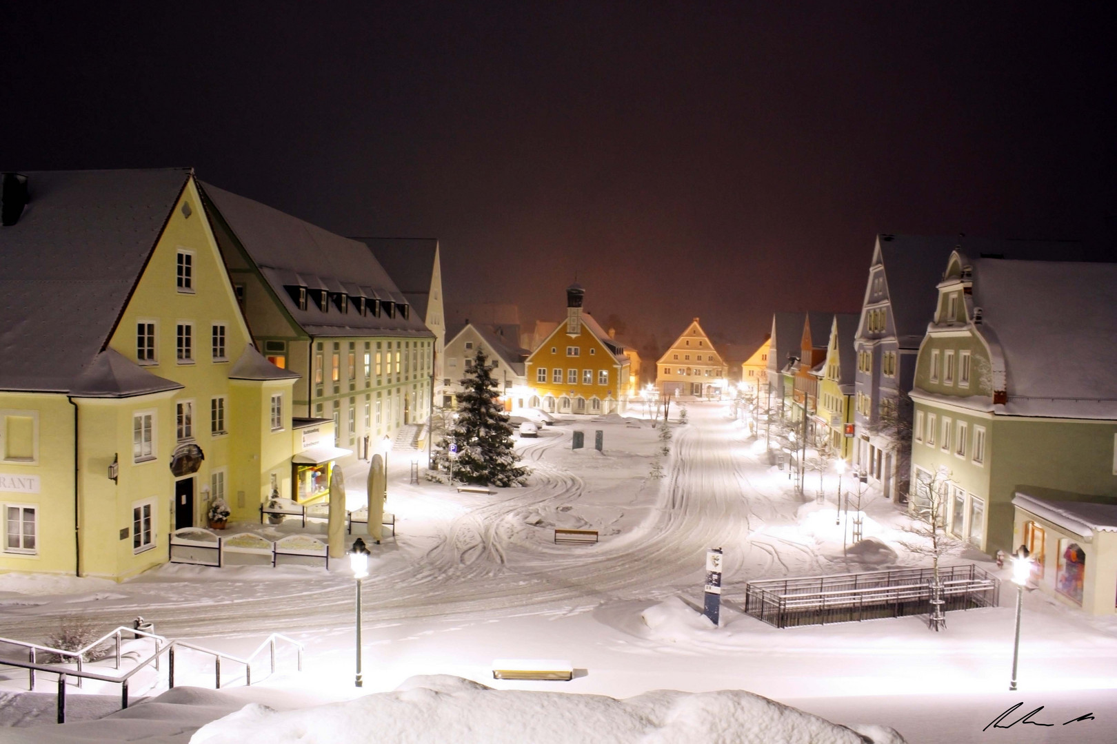 Ottobeuren bei Nacht