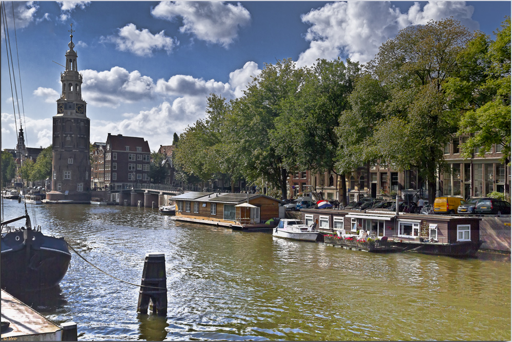 Oudeschans Kanal und Montelbaans Tower