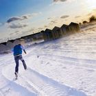 Ouistream beach under this february snow 2