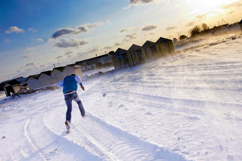 Ouistream beach under this february snow 2