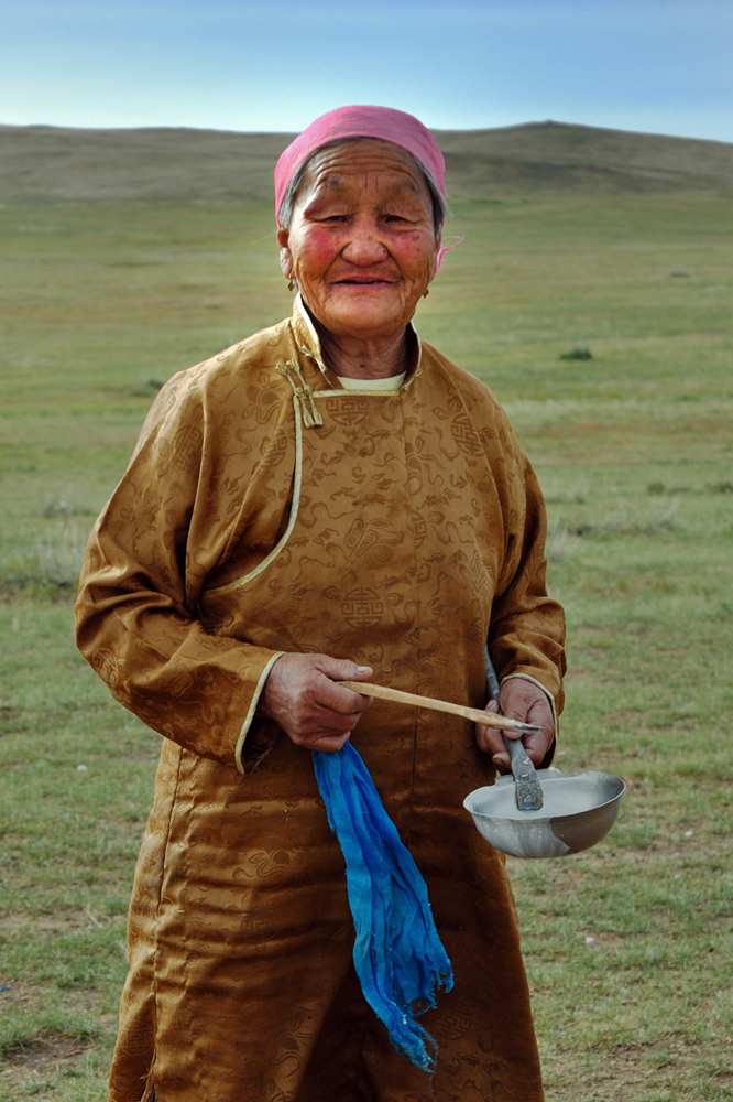 Our Mongolian host and gentle old lady