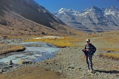 Our Sherpa guide beside the Lhachu river