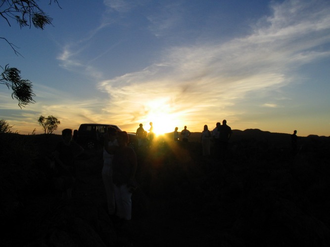 Outback wedding at sunset, Aileron, Northern Territory
