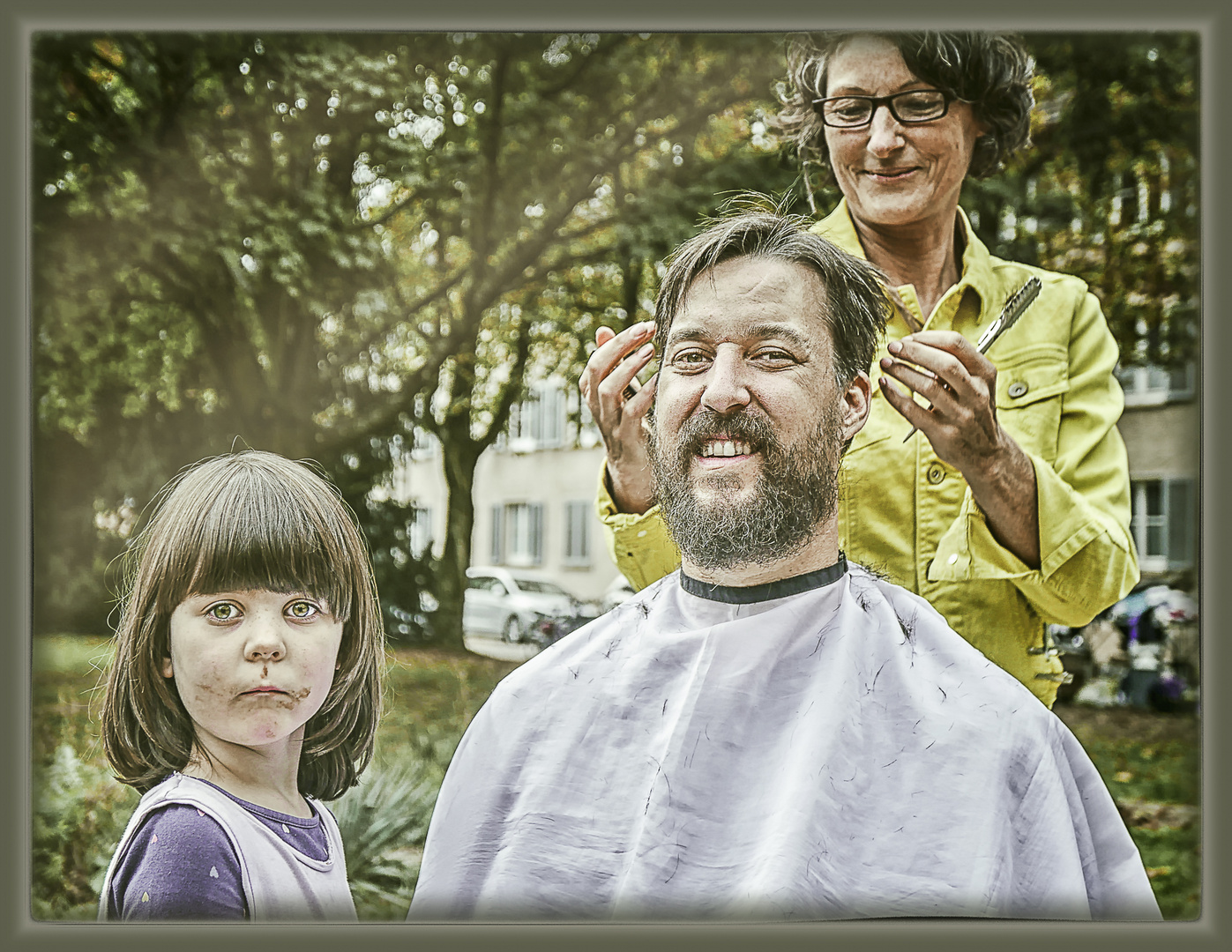 outdoor barbershop