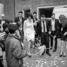 Outdoors wedding ritual, Rathausplatz, Köln