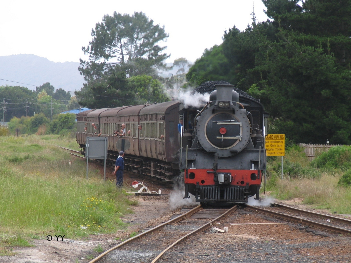 Outeniqua Choo-Tjoe-Express im Bahnhof Sedgefield, Südafrika