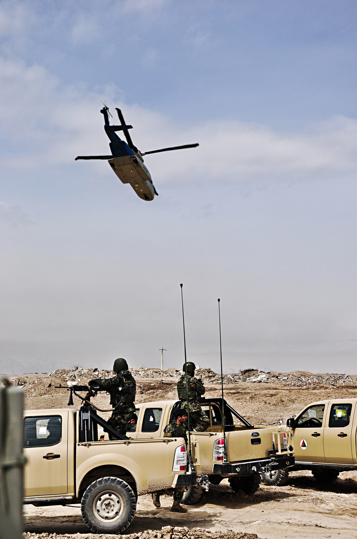 Outpost in Afghanistan im sau kalten Winter