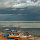 Outrigger boat at Sanur beach