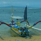 Outriggerboat on Sanur beach