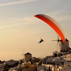 over Oia...