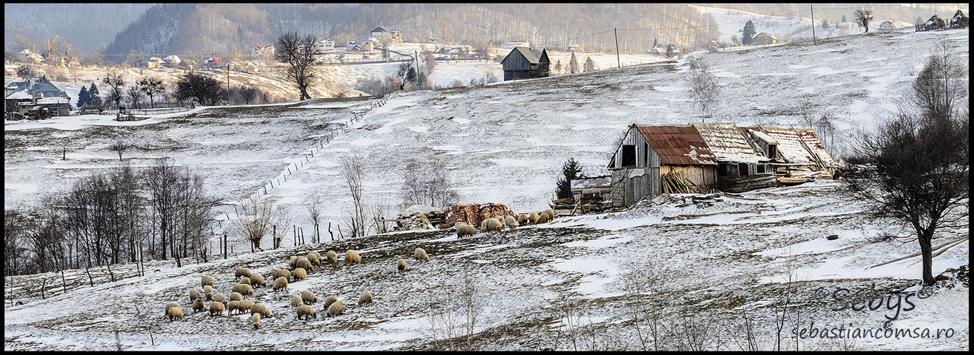 Over the mountain hills in Romania