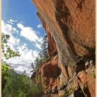 Overhang near emerald pool Zion NP