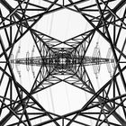 overhead transmission line  -look bottom up-