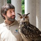Owl with handler