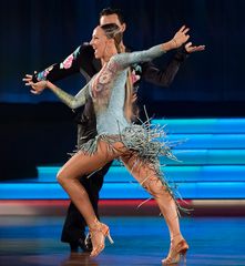 Oxana Lebedev und Ilia Russo bei der Samba (1)