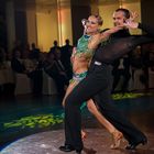 Oxana Lebedew und Pavel Zvychaynyy bei der Samba