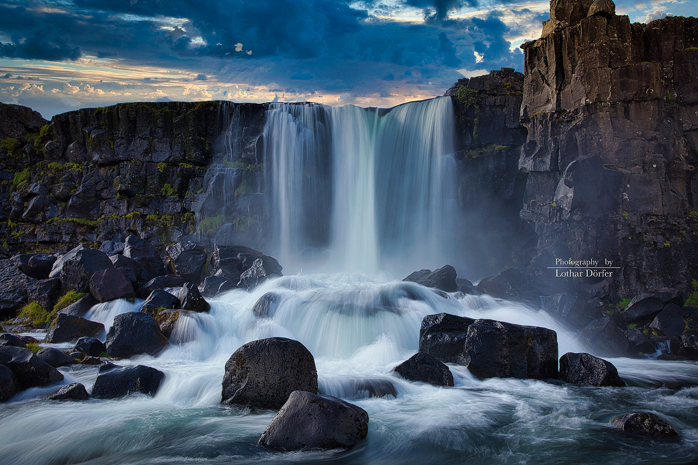 Oxarafoss Waterfall in Island