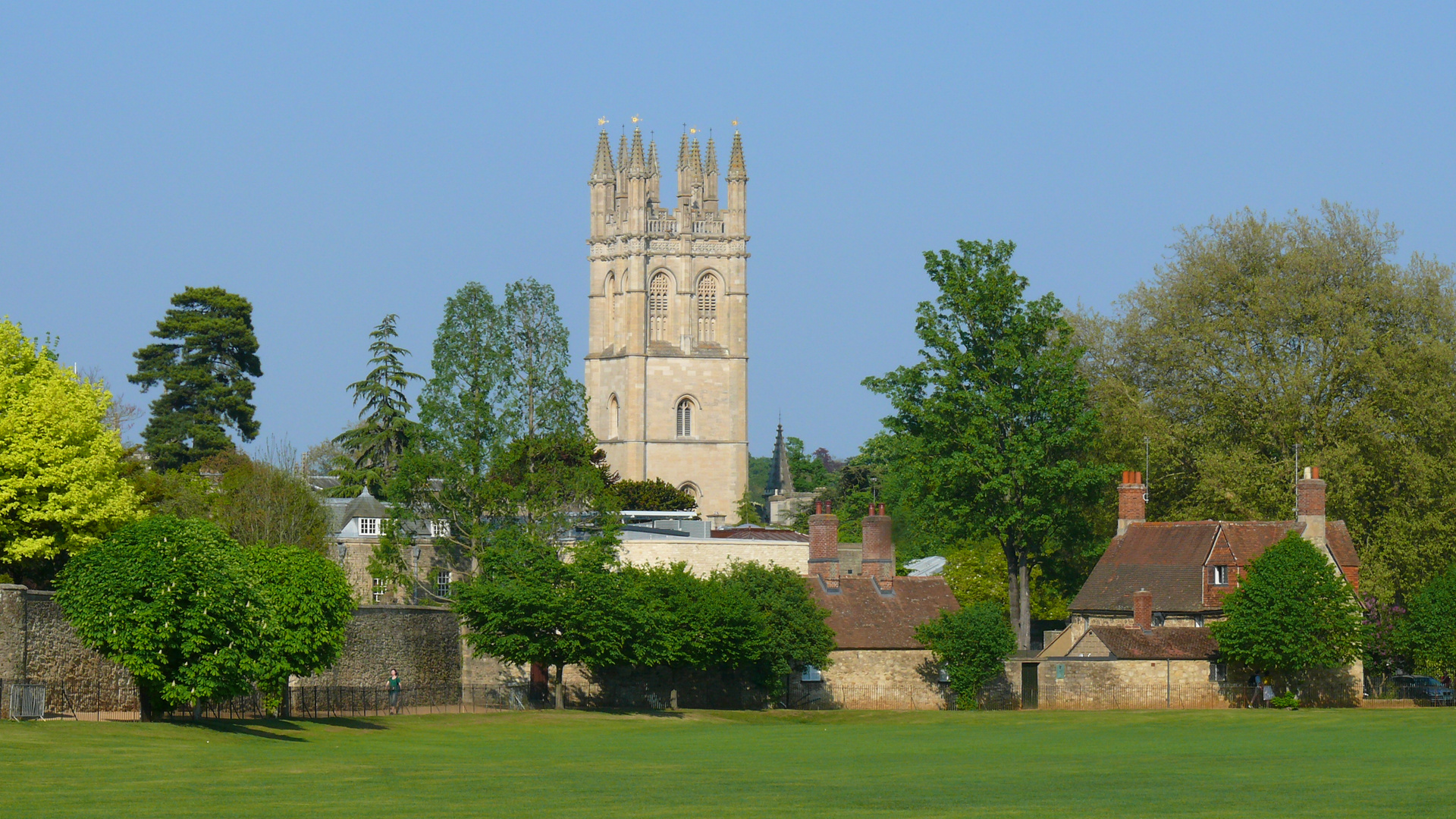 Oxford - Aussicht vom Park Christ Church College auf Oxford
