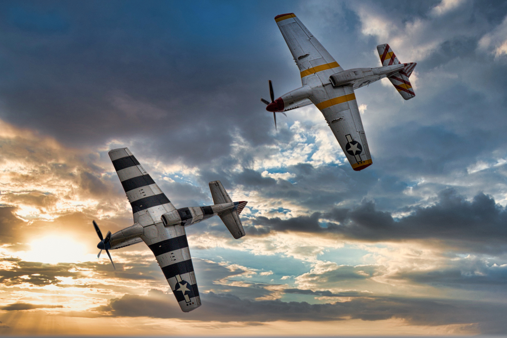 P-51 Mustang im Kunstflug 