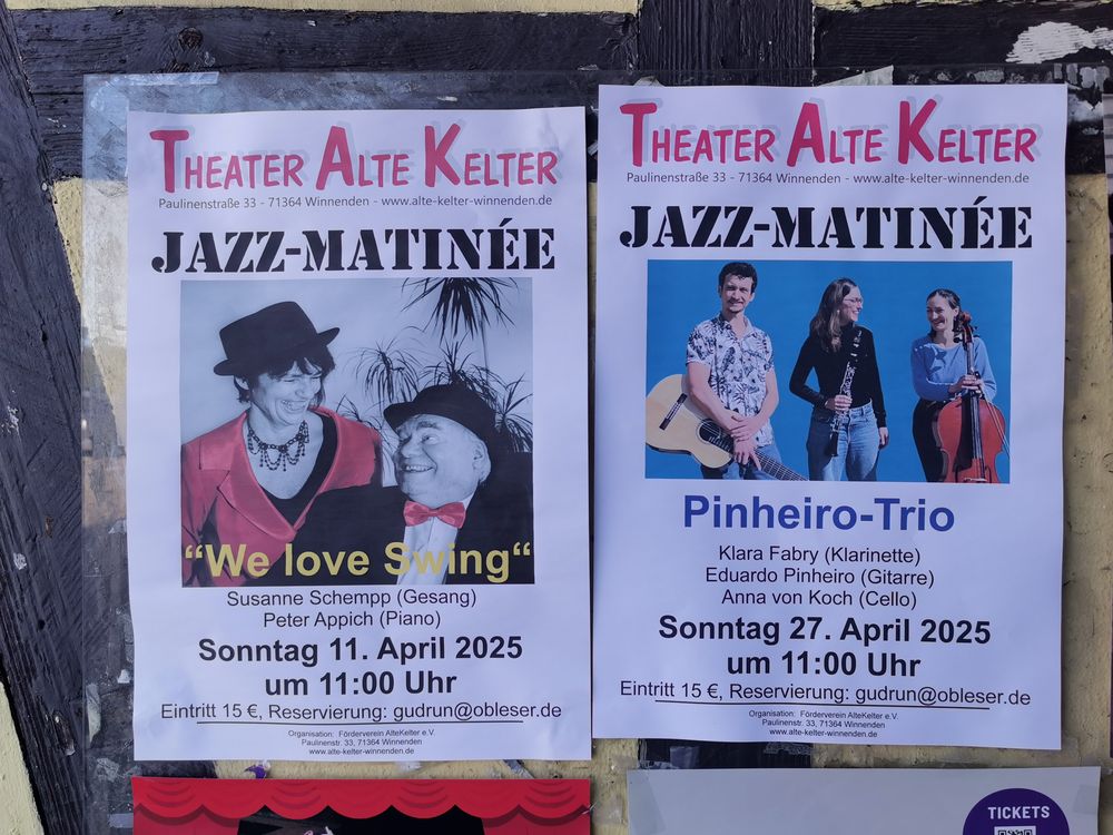 P_ Plakate Jazz 27April25 Winnenden Matinee p30-25-309-col