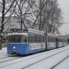 P-Wagen im Schnee