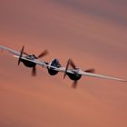 P38 Lightning im Sonnenuntergang