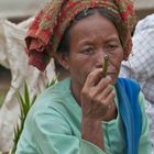 Pa-O woman with cigar