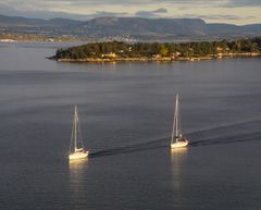 Paar shipping im Oslo-Fjord