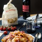 Paccheri with Pomodorini and marinated Red Onion