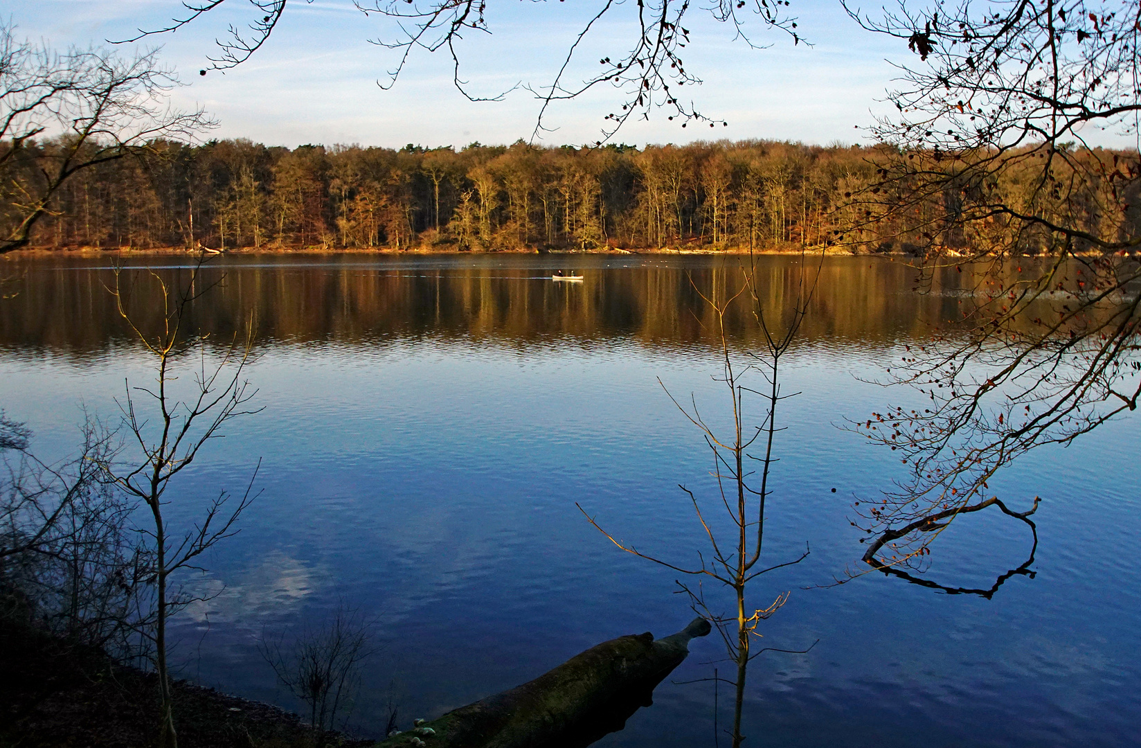 Paddelboot auf dem Hullerner See.