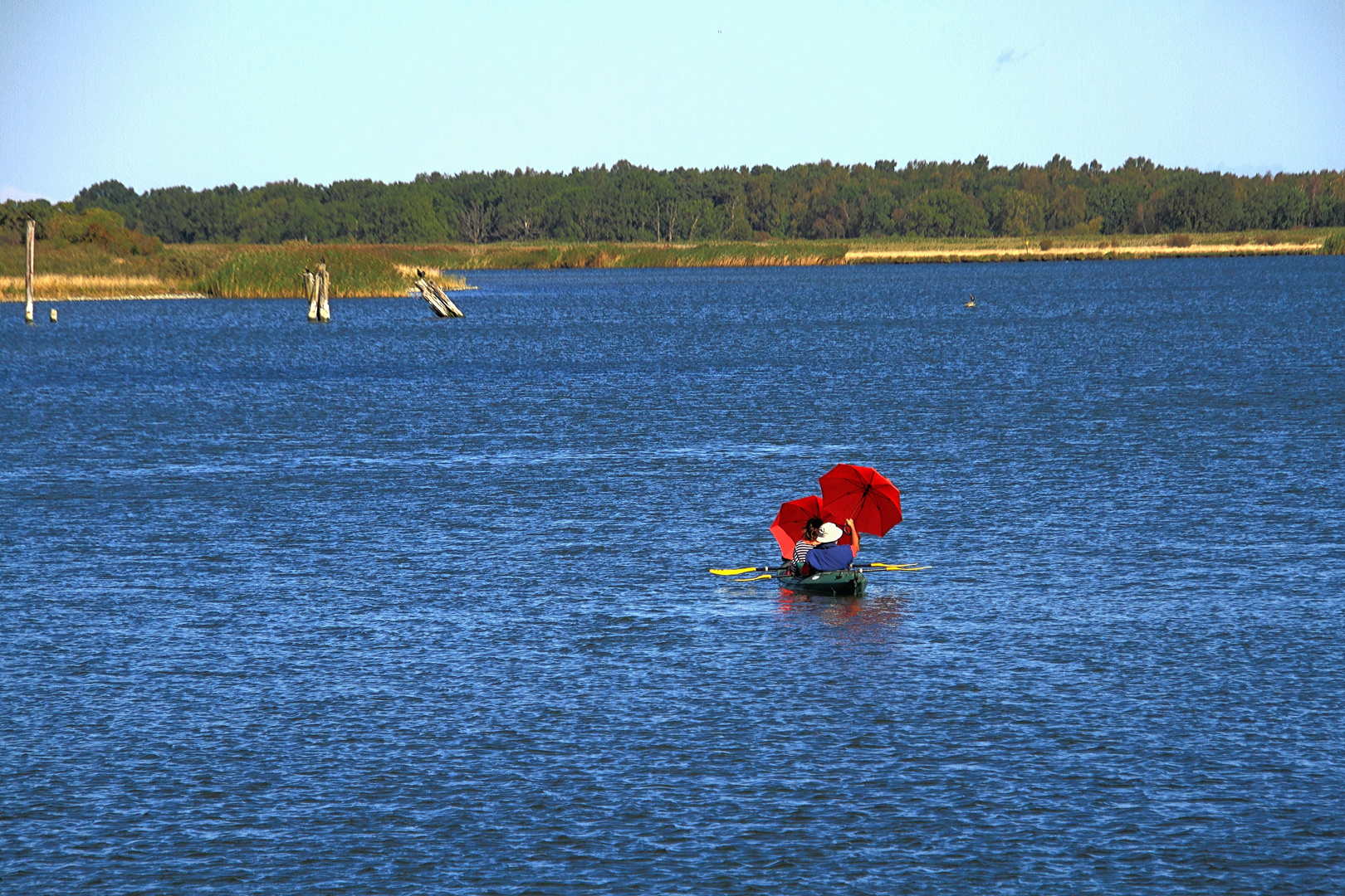 Paddeln auf dem  Bodden.....