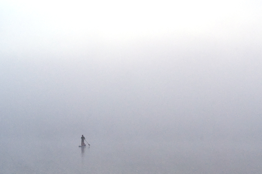 Paddeln im Nebel